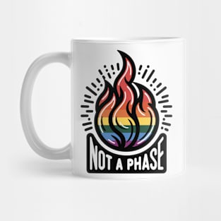 Embrace the Flame Design: "Not a Phase" Pride Edition Mug